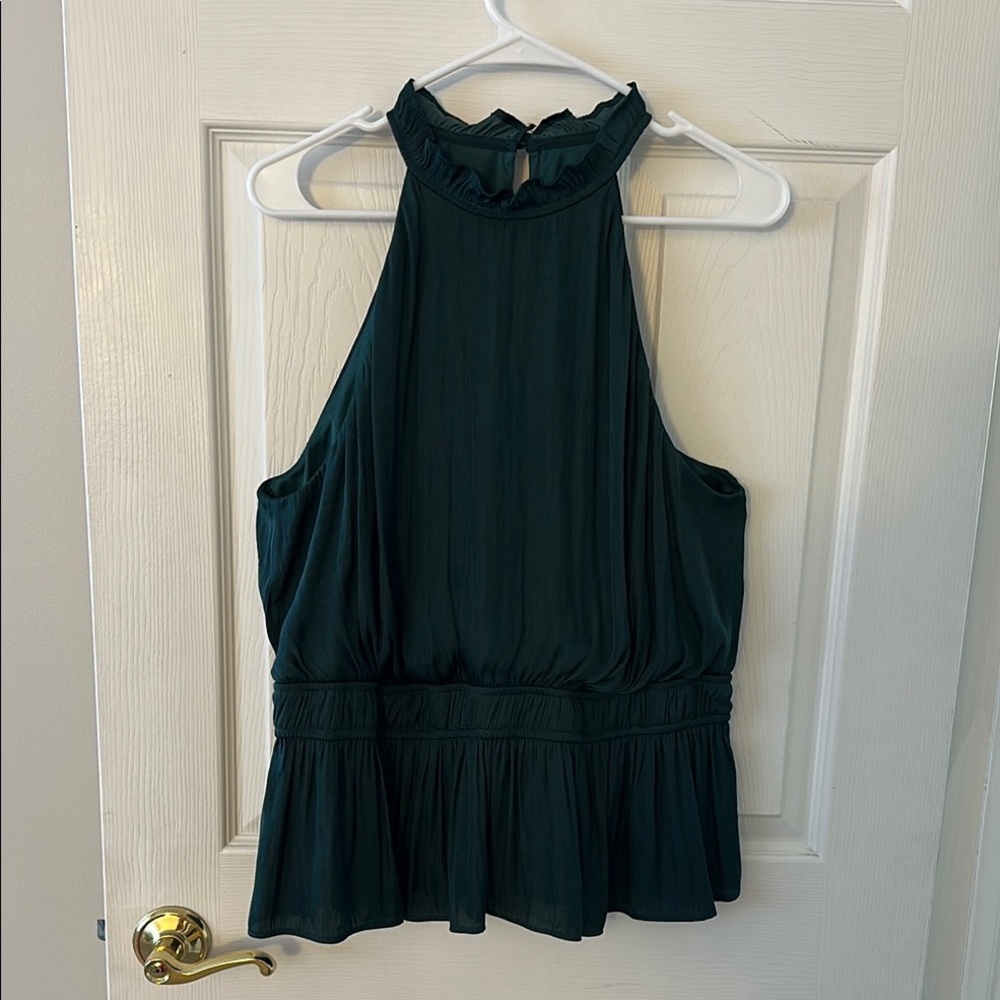 Elegant Dark Green Sleeveless Top